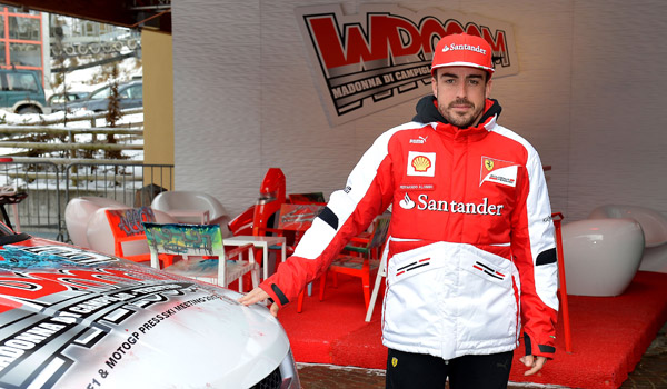 Alonso, en la pretemporada de Ferrari.