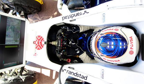 Maldonado, en el cockpit.