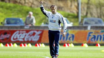 Raynald Denoueix en su etapa como entrenador de la Real.
