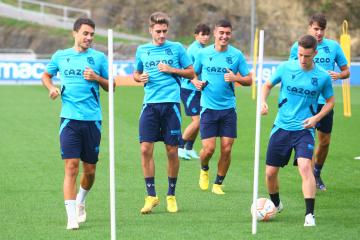 Entrenamiento de la Real Sociedad de esta temporada en Zubieta (Foto: Giovanni Batista).