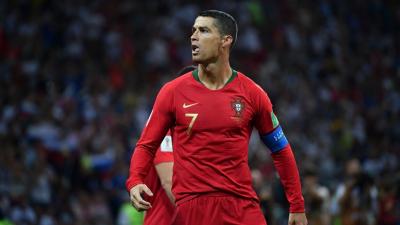 Cristiano celebra su gol ante España en el Mundial de Rusia.