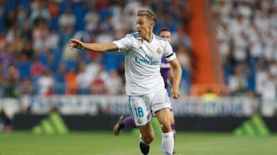 Marcos Llorente, en un partido con con el Real Madrid.