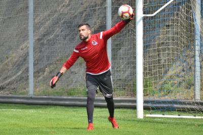 Moyá entrenando en Zubieta. (Foto: Giovanni Batista)