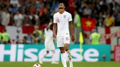 Rashford se lamenta tras el gol de Croacia. 
