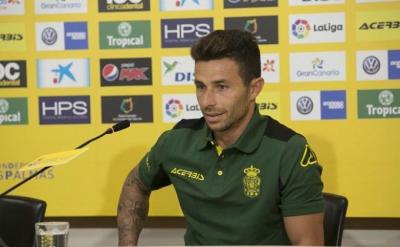 Rubén Castro en su presentación con Las Palmas (foto: UD Las Palmas).