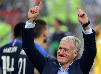 Didier Deschamps celebrando la victoria en la final del Mundial de Rusia 2018 (Foto:EFE).