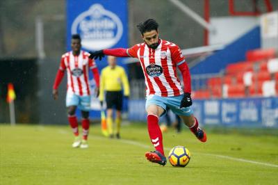 Chuli, en un partido de la pasada temporada con el Lugo. 