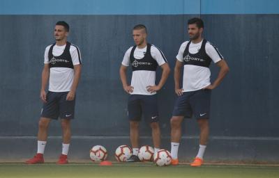 Keko, junto a Juankar y Miguel Torres hace un año. 
