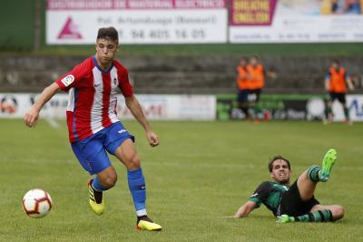 Nacho Méndez, en el amistoso ante el Sestao (Foto: Luis Manso).