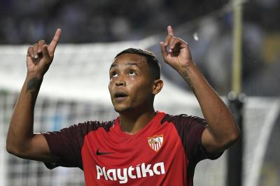 Muriel celebra su gol al Ujpest.