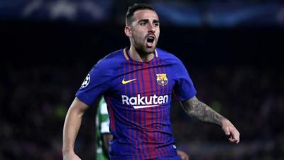 Paco Alcácer, delantero del Barcelona.