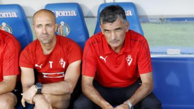 José Luis Mendilibar en el banquillo del Coliseum Alfonso Pérez (Foto: LFP).