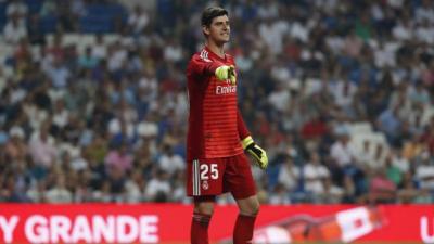 Courtois, durante el encuentro con el Leganés.