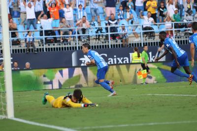 Ricca, celebrando su gol al Córdoba.