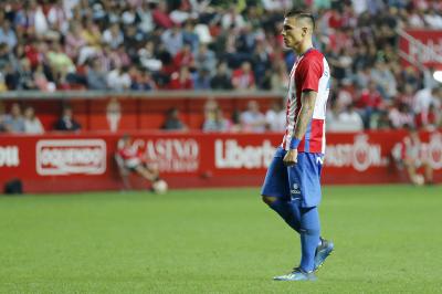 Uros Djurdjevic en el Sporting - Numancia de El Molinón (Foto: Luis Manso).