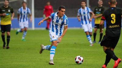 Roberto López en un partido con el Sanse (foto: Real Sociedad).