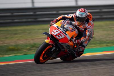 Márquez, en el circuito de Aragón (Foto: Marc Márquez).