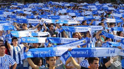 La afición realista animando en Anoeta. (Foto: Real Sociedad).