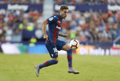 Rochina, durante el partido contra el Alavés (David González).