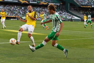 Inui, durante el partido ante el Dudelange (Foto: Kiko Hurtado).