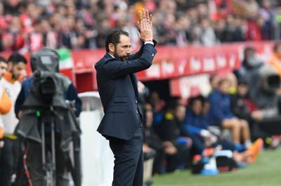 Pablo Machín, en el partido ante el Girona (Foto: Kiko Hurtado).
