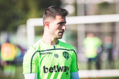 Postigo en el entrenamiento de este lunes. (Foto: Levante UD)