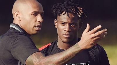 Batshuayi y Henry cuando coincideron en la selección belga hace dos años.