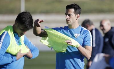 Luis Hernández, en el Ciudad de Málaga.