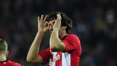 Mikel San José celebraba su gol al Sevilla en Copa ante 33.847 espectadores (Foto: LaLiga).