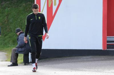 Hernán Santana, en un entrenamiento en Mareo (Foto: Luis Manso).