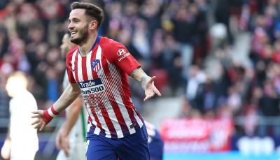 Saúl celebra el 2-0 del Atlético (Foto: ATM).