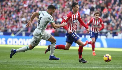 Kalinic, en el duelo ante el Getafe (Foto: ATM).