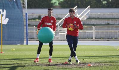 Werner, en un entrenamiento con Munir.
