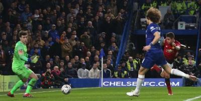 Ander Herrera batió a Kepa con un gran cabezazo (Foto: @AnderHerrera).