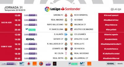 Horario Jornada 31