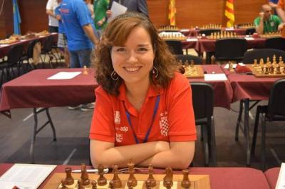 Sabrina Vega, jugadora del Club Ajedrez Sestao.