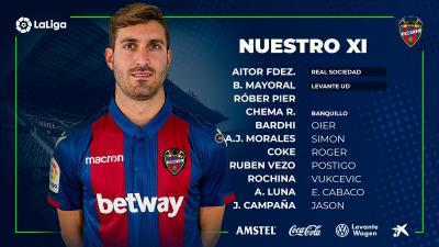 Once titular ante la Real Sociedad. 