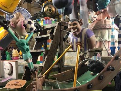 La figura de Ronaldo, en una de las Fallas de Valencia.