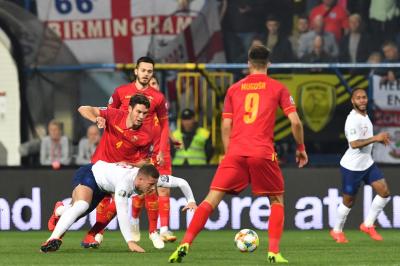 Vukcevic durante el partido ante Inglaterra. (Foto: UEFA)
