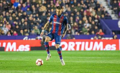 Cabaco durante un partido en el Ciutat. (Foto: Levante UD)