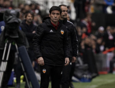 Marcelino en el Rayo-Valencia CF (Foto: LaLiga)