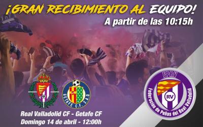 Las peñas organizan recibimiento ante el Getafe (Foto: Federación de Peñas del Real Valladolid).