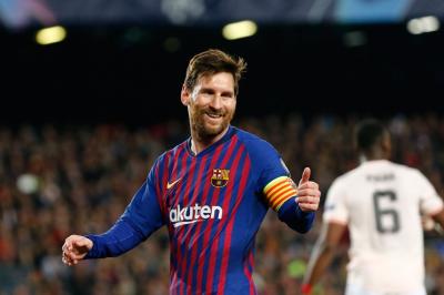 Messi, tras marcar un gol al Manchester United (Foto: UEFA). 
