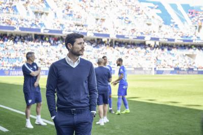 Víctor, durante el Málaga-Mallorca. 