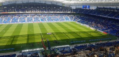 Salida de la Real y Getafe a Anoeta.
