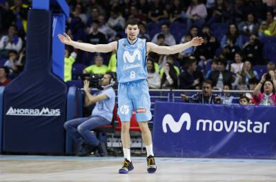 Darío Brizuela celebra una canasta (Foto: ACB Photo). 