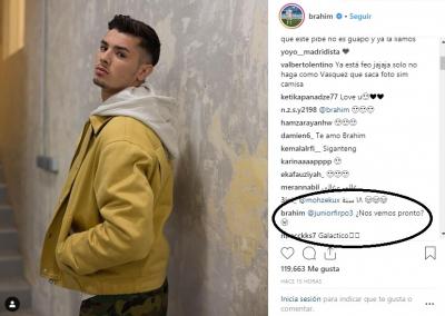 Brahim cita a Junior para 'verse pronto'. 