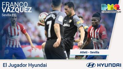 Franco Vázquez, jugador Hyundai del Atlético-Sevilla.