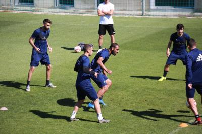 Fali, en el entrenamiento de este miércoles (Foto: Cristo García).