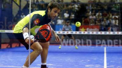 Fernando Belasteguín, durante una prueba del World Pádel Tour en Zaragoza.